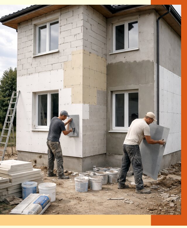 Утепление дома из газобетона в Сосновом Боре от 4266 руб./м² — заказать у ТепломастерСнб